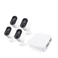 Ansjer H.265+ 1080p Full HD Security Camera System, 4 Channel DVR Recorder with 4 HD 1080p Outdoor PIR Cameras, 60FT Night Vision, Motion Detection Email Alert, DVR Supports TF-Card Storage, up to 256GB