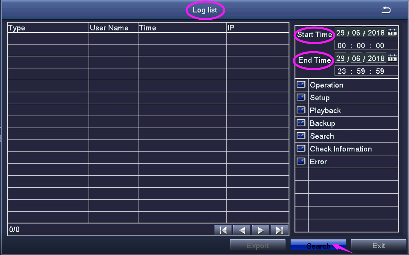 Ansjer-How To Search The Log On Dvr System-2