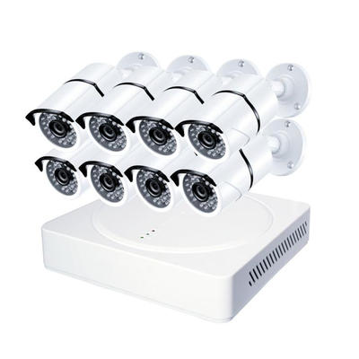 Ansjer 2K Ultra HD H.265 Home Security Camera System, 8 Channel DVR Recorder with 8 HD 5.0MP Outdoor/Indoor Surveillance Cameras IP66, 100FT Night Vision, Internet & Smartphone Viewing, Motion Email Alert