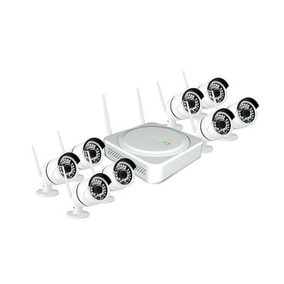 Ansjer 1080P HD H.264 Wireless NVR Security System, 8 Channel Video Recorder with 8 HD 2.0MP Outdoor/Indoor Wireless IP Cameras IP66, 100FT Night Vision, Motion Email Alert, Internet & Smartphone Viewing, Free App iOS and Andriod