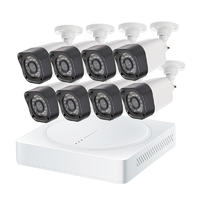 Ansjer 720P HD H.264 Home Security Camera System, 8 Channel DVR Recorder with 8 HD 1.0MP Outdoor/Indoor Bullet Cameras IP66, 60FT Night Vision, Motion Email Alert, Internet & Smartphone Viewing