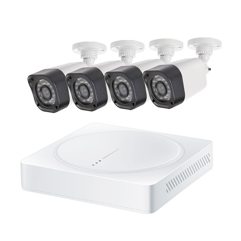 Ansjer-Ansjer 720P 4CH Security System Camera CCTV DVR Kit 10MP Weatherproof IP66 Bullet Camera