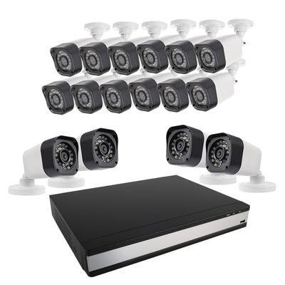 Ansjer 720P HD H.264 CCTV DVR Kit, 16 Channel DVR Recorder with 16 HD 1.0MP Outdoor/Indoor Bullet Cameras IP66, 60FT Night Vision, Motion Email Alert, Internet & Smartphone Viewing